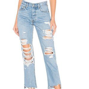 GRLFRND Helena High-Rise Straight Crop Jean